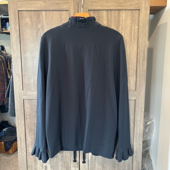 Soft Surroundings Large Philomena Jacket Ruffle Neck Black - Picture 3 of 14
